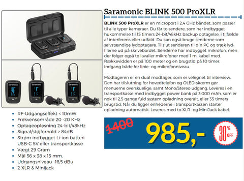 Saramonic Blink 500 Pro XLR