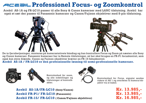 Acebil Remote Focus og Zoom Control - Dansk AV-teknik