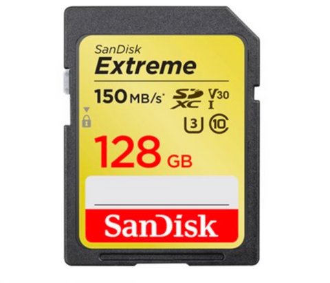 SANDISK SD-XC Extreme 128GB / 150 Mbs - Dansk AV-teknik