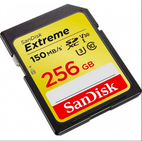 SANDISK SD-XC Extreme 256GB / 150 Mbs - Dansk AV-teknik
