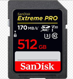 SANDISK SD-XC Extreme Pro 512GB / 170 MB/s - Dansk AV-teknik