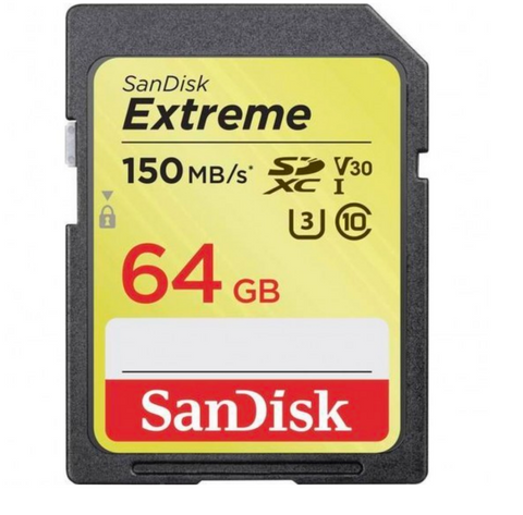 SANDISK SD-HC Extreme 64GB / 150 Mbs - Dansk AV-teknik