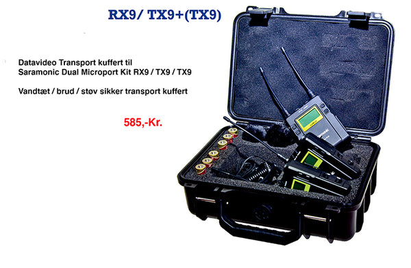Nogen som helst plast Brøl Datavideo Transport kuffert til Saramonic RX9 / TX9 / TX9 – Dansk AV Teknik