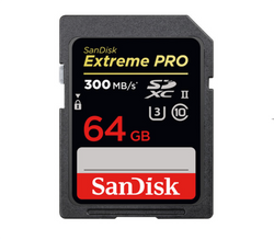 SANDISK SD-XC Extreme Pro 64GB / 300 Mb/s - Dansk AV-teknik