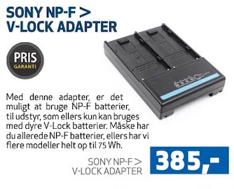 Sony NP-F / V-Lock adapter
